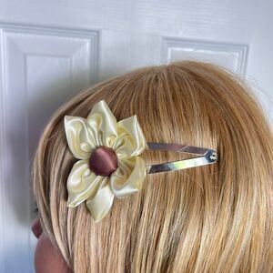 Flower Hair clip hair pin yellow sun flower